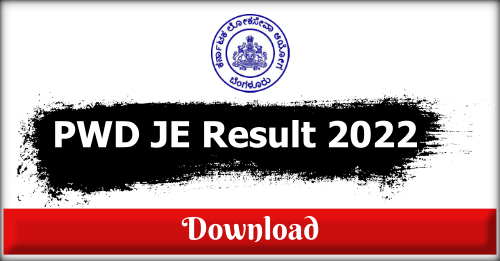Karnataka PWD JE Result 2022