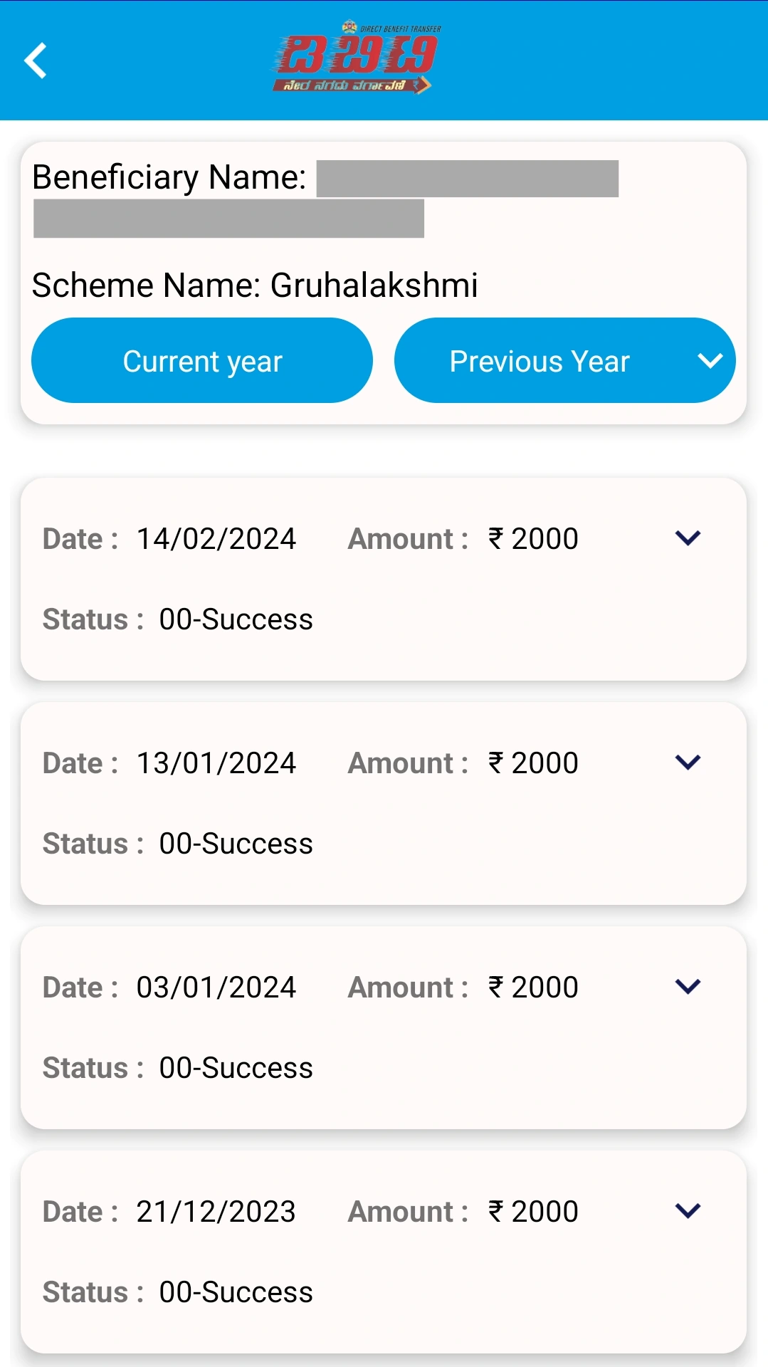 Gruhalakshmi DBT Status Check Online 2024